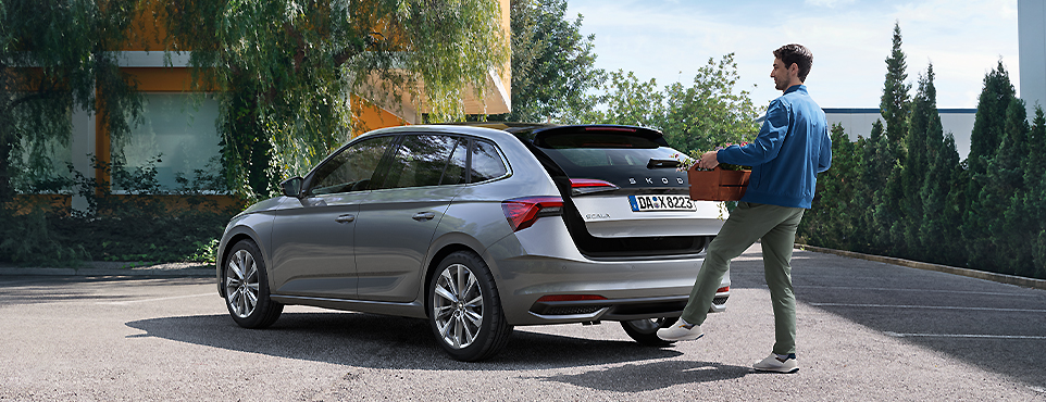 Das Heck eines Škoda Scala